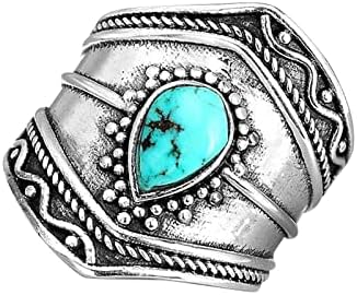 Promessa feminina Anéis Bohemian Rings Combating Rings Plain Hammer Belt Ring vintage para homens