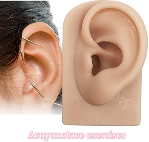 Modelo de orelha de silicone suave, orelha falsa flexível para prática de piercing, molde realista
