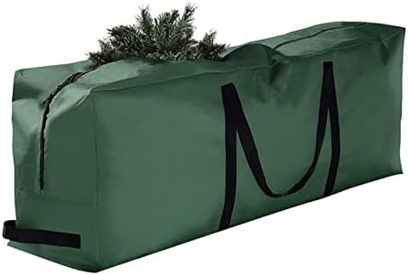 Tote de árvore de Natal, para material de lona durável guirlandas de tamanho transparente de saco de armazenamento