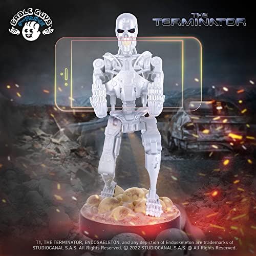 Cable Guys Charging Phone & Controller titular: Terminator T -800 - estátua de PVC de 8 de altura, dispositivo