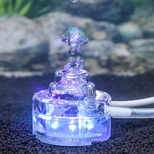 Fydun Bolha de aquário à prova d'água, tanque de peixes subaquáticos submersíveis luzes subaquáticas Aquário Lâmpada de decoração de paisagismo