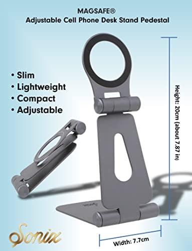 Sonix Magnetic Ajustável Pedestal de mesa de celular ajustável Pedestal Compatível com Apple Magsafe