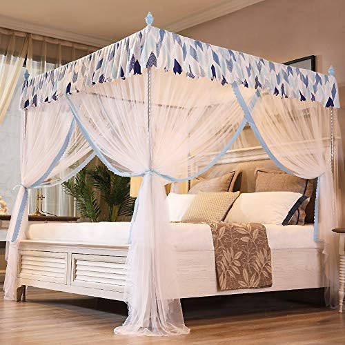 ASDFGH CRYPTION Landing Princess Bed Canopy, estilo europeu de estilo 4 cantos postos de camas de
