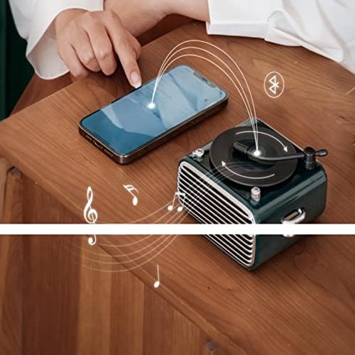 Hiddit retro atômico vinil multifuncional portátil sem fio Bluetooth Rádio estéreo para viagens em casa Office