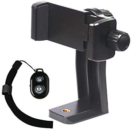 Riqiorod Telefone Tripé Cabeça 1/4 Adaptador de parafuso + Bluetooth Remoto Câmera Remoto Obturador, Suporte de câmera Digtal rotativável