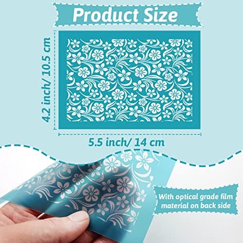 Benvo pacote de 3 estênceis de tela de seda reutilizável para polímero Brincos de jóias de argila impressão