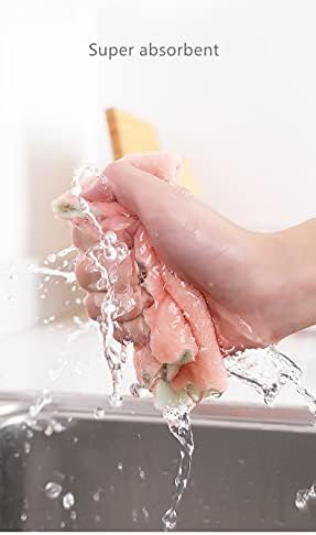 15 Pacote de limpeza de microfibra de pano de cozinha de dupla face toalhas de prato de panos de limpeza grátis