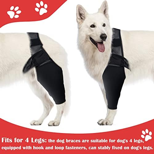 Tondiamo Dog Knee Brace Brace para cachorro Ponto Hind Legs Protetor Praças de cachorro com tiras para