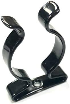 OneStopdiy 4 x clipes de ferramentas Terry pretas de mola revestida de plástico preto garras de aço dia. 19mm
