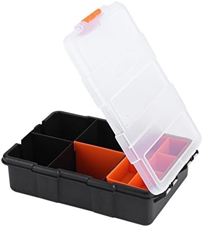 Caixa de armazenamento de ferramentas plásticas, caixa de parafuso de parafuso de duas camadas de duas camadas