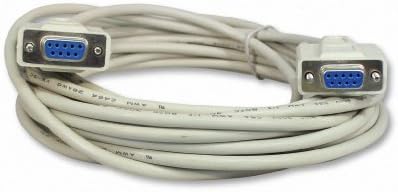 Seu armazenamento de cabos de 25 pés db9 9 pinos porta serial nula cabo fêmea/fêmea rs232