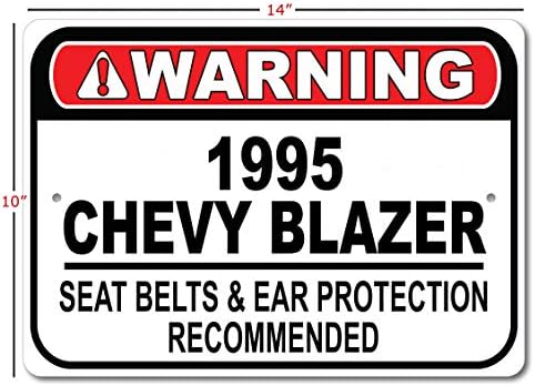 1995 95 Chevy Blazer Belt Belt Recomendado Recomendado de carro, sinal de garagem de metal, decoração