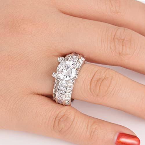 Anel de coração oco, meninos, geometria em forma de grande stromestone anel de diamante anel de roda de diamante