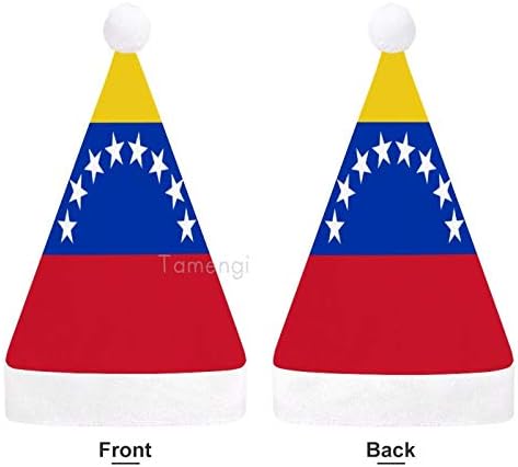 Chapéu de Papai Noel de Natal, Venezuela Flag natal chapéu de férias para adultos, Hats de Natal de