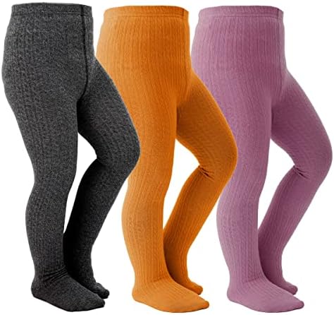Marchare meninas tights tlandela malha de aldeias sólidas no inverno meias quentes para crianças meninas 2/3 pacote 2-10 anos