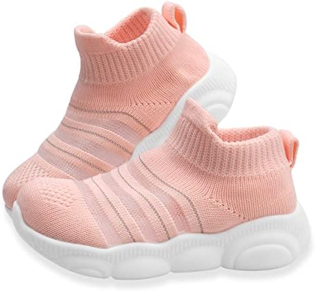Sapatos de criança meninos meninas meninas respiráveis ​​Elastic com tênis de meias de solteiro Baby