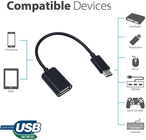 Adaptador OTG USB-C 3.0 Compatível com o seu Jabra Evolve2 40 para funções de uso rápido, verificado e multi,