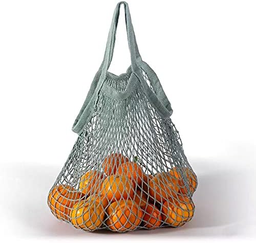 Retong Organic 100 % algodão reutilizável Mesh lavável Mesh produz sacos para frutas e vegetais, médio