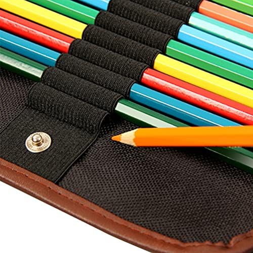 Lápis de cor de cor Valiclud Lápis de rollup lapis de abrigo de tela de tela com 36 slots