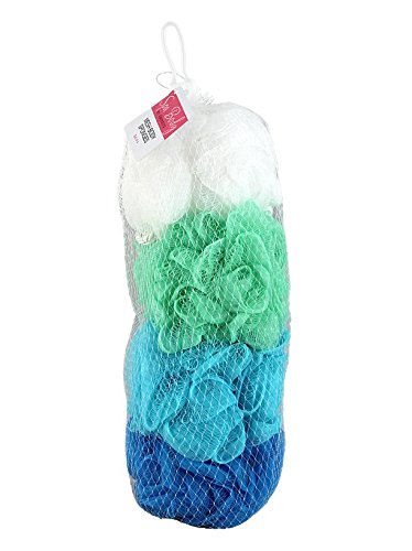 Swissco - Corpo de spa, esponja de malha azul e verde com saco de rede, peso leve, fácil de usar