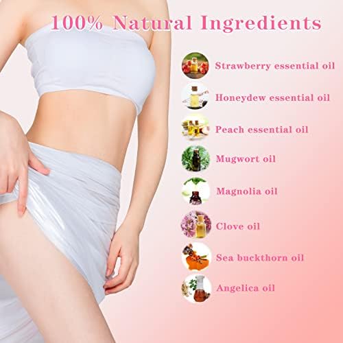 Óleo essencial de Yoni para mulheres Conjunto de 3, de desodorizante íntimo feminino de óleo feminino para mulheres, elimina o odor e o pH Balanceado Soro feminino feito com óleos essenciais naturais puros