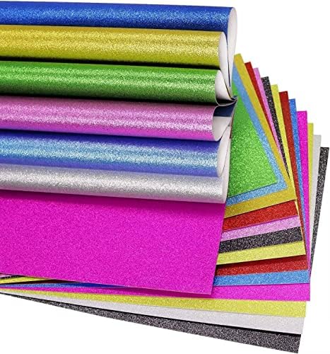 Glitter Cardstock Paper, 30 folhas 10 cores, cartolina leve para Cricut, papel de glitter premium para artesanato, cartão de glitter 12x12 para projetos de bricolage, papel de origami 140 gsm