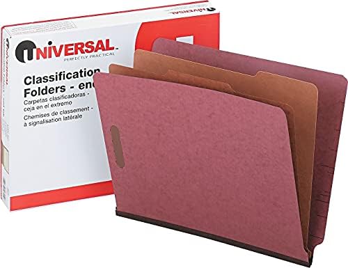Universal 10315 PB END BAB PASLAS, 6-SECTION, Tamanho da letra, tijolo vermelho, 10/caixa