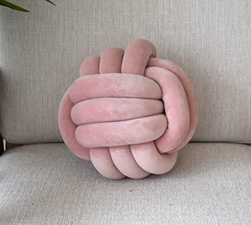 Travesseiro de bola de nó macio, travesseiro redondo, travesseiro de nó de nodoso caseiro, almofada
