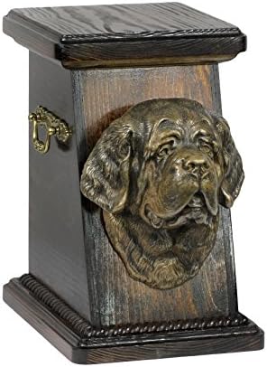 Saint Bernard, memorial, urna para as cinzas de cachorro, com estátua de cachorro, Artdog
