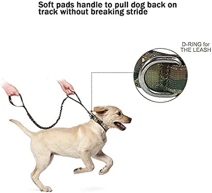 Colar de cães táticos de zonmiso com liberação rápida, colar de cães de nylon de camada dupla ajustável com alça, colar de fivela de metal pesado para treinamento de cães