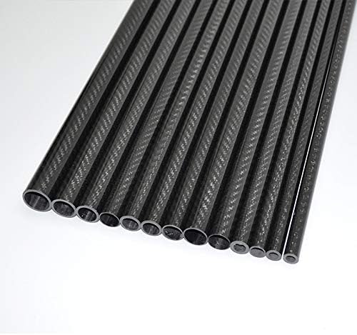 Tubo de fibra de carbono de carbono ABESTER 48mm od x 46mm ID x 500 mm 3k Rollo de sarja brilhante