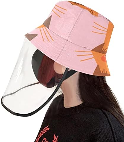 Chapéu de proteção adulto com escudo facial, chapéu de pescador Anti Sun Cap, Dia das Mães Animais Mãe