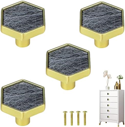Gartela de armário de hexagon dourado Mutre a gaveta da gaveta Mobneta de mobiliário moderno maça