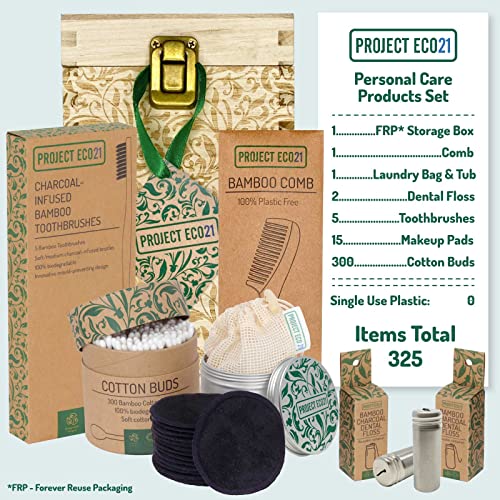 Projeto ECO21 Presentes sustentáveis ​​para mulheres pacote - 6 produtos ecológicos de bambu em uma caixa
