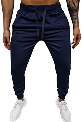 Calça masculina sezcxlgg masculino confortável calças de hip hop rastrear calças de treino de cor sólidas com