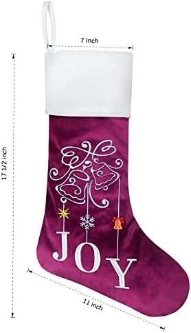 Senneny pacote de 6 meias de Natal de Velvet de luxo, meias de natal estampadas bordadas de qualidade