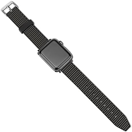 Bandas de relógio de bolinhas pretas brancas compatíveis com Apple Watch 38 mm 40 mm 42 mm 44 mm