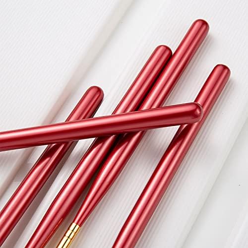 CLGZS 5pcs Red Gel Extension Brush Liner Manicure Manicure Tools de pintura de desenho