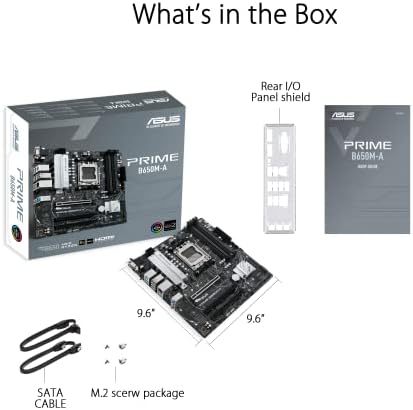 AMD B650 Micro-ATX Motherboard, DDR5, PCIE 5.0 M.2 Support, 2,5 GB Ethernet, DisplayPort, VGA, HDMI, SATA 6 Gbps,