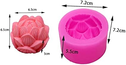 Mawadon 3D Lotus Silicone molde flores molde a vela de flor moldes de chocolate molde de silicone