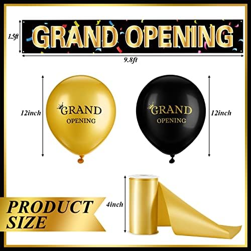 42 peças Kit de decorações de grande inauguração inclui 1,5 x 9,8 pés de abertura Banner 40 balões