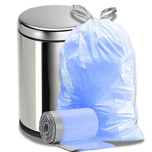 Plástico Platplace Sacos de lixo de ajuste personalizado Simpleshuman Código K Compatível, revestimentos de lixo de cordão azul coloridos 10 galões, 24,4 x 28, 50 contagem
