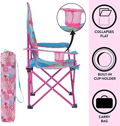 Nickelodeon JoJo Siwa Cadeira de acampamento figural para crianças, uso interno/externo, idades
