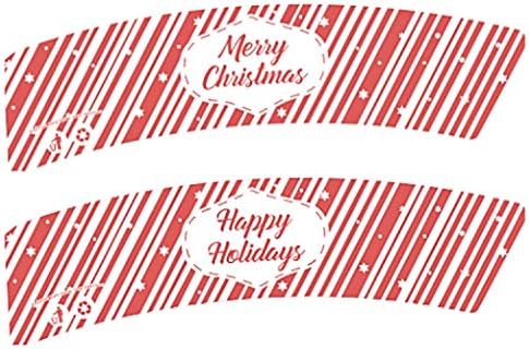 Banners felizes 50pc Holiday & Christmas Coffee Cup Sleeves descartáveis ​​e isolados 12oz 16oz