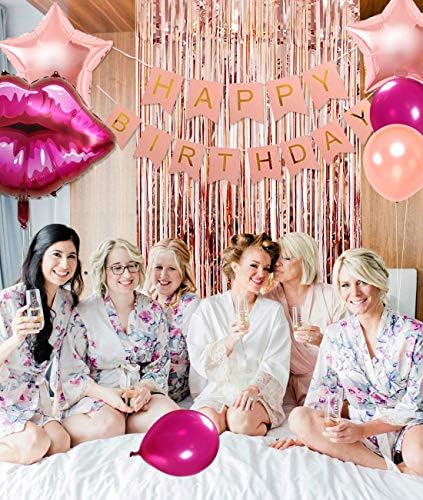 Decorações de 30º aniversário para mulheres de ouro rosa sujo 30 balões sujos trinta banheira para seus suprimentos