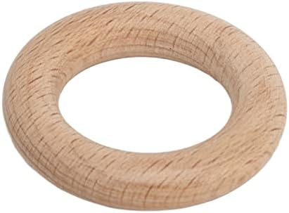Anéis de macram, fáceis colorir 30pcs suavização inacabada de anéis de madeira finamente polida para