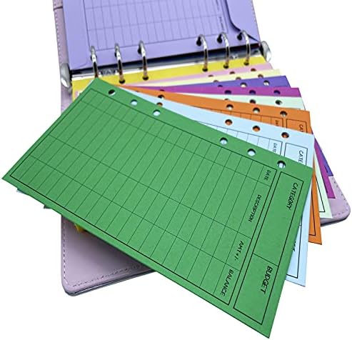 12 PCS envelopes orçamentários com orifícios perfurados para carteira do sistema de envelopes de