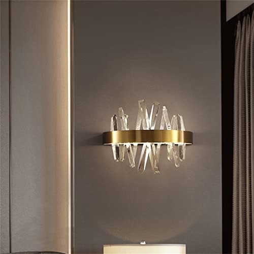 Iuljh Copper Wall Lamp Lights Crystal na parede luminárias de maquiagem de LED dourado, quarto