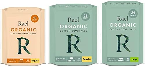 Rael Organic Cotton Cover Liners e Pachotes regulares e manchas grandes