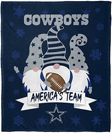 Northwest NFL Dallas Cowboys Gnomie Love Silk Touch Throw Planta, cores da equipe, 50 x 60